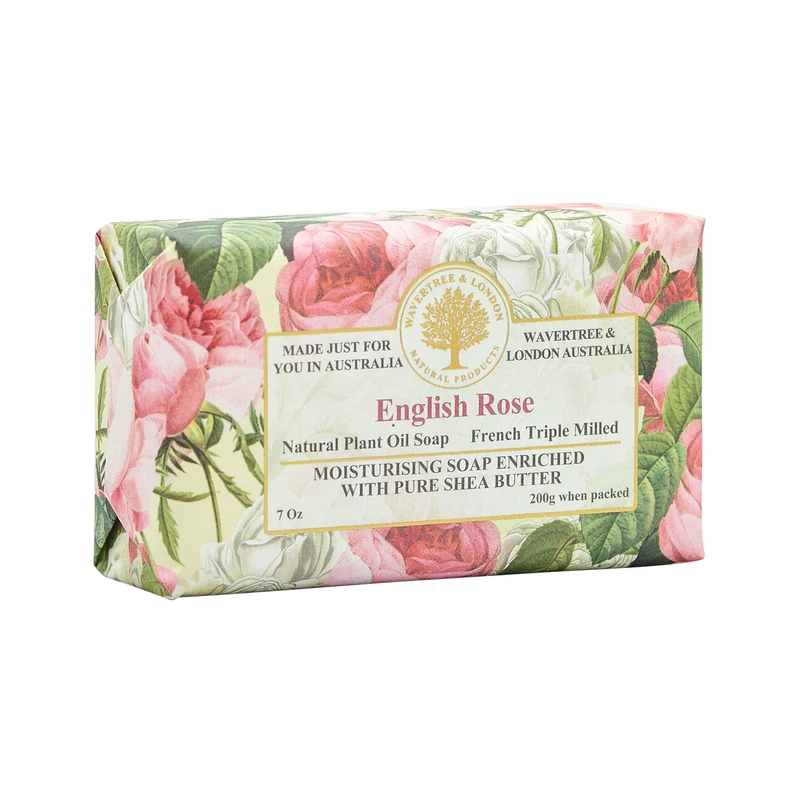Wavertree & London WL-12 Soap, Bar, English Rose, 7 oz, Pack - 2