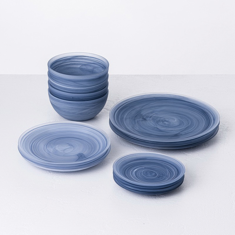 Fortessa La Jolla Series 2600.INK.08 Small Serve Bowl, 56 oz, 8 in Dia, Glass, Ink Blue - 4