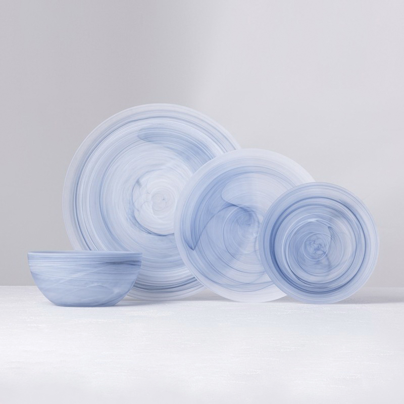 Fortessa La Jolla Series 2600.INK.06 Individual Bowl Set, 22 oz, 6 in Dia, Glass, Ink Blue - 3