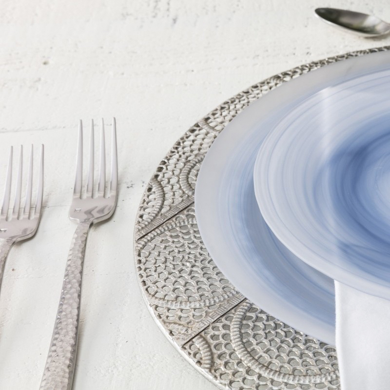 Fortessa La Jolla Series 2600.INK.01 Dinner Plate, 10-1/2 in Dia, Glass, Ink Blue, Frosted - 3