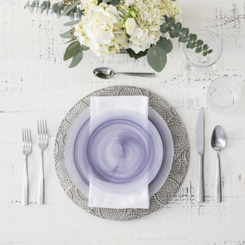 Fortessa La Jolla Series 2600.AMTHYST.01 Dinner Plate Set, 10-1/2 in Dia, Glass, Deep Violet/Translucent, Frosted - 3