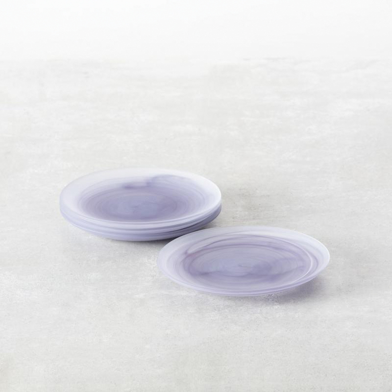 Fortessa La Jolla Series 2600.AMTHYST.02 Salad and Dessert Plate, 8-1/4 in Dia, Glass, Deep Violet/Translucent, Frosted - 2