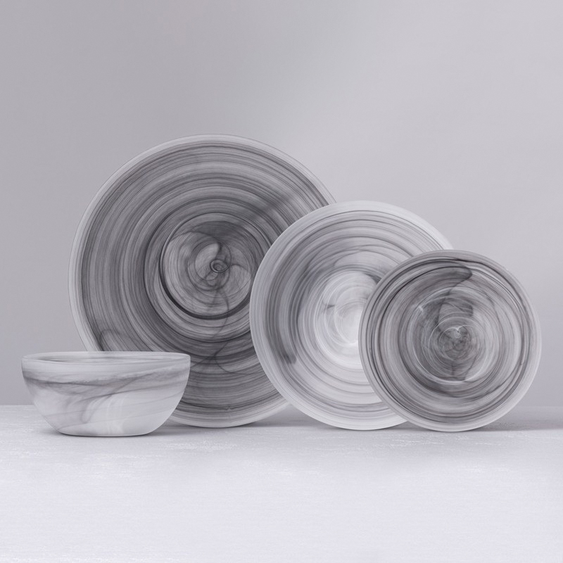 Fortessa La Jolla Series 2600.GREY.06 Individual Bowl Set, 22 oz, 6 in Dia, Glass, Gray - 3