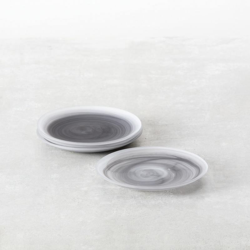 Fortessa La Jolla Series 2600.GREY.02 Salad and Dessert Plate, 8-1/4 in Dia, Glass, Gray, Frosted - 2