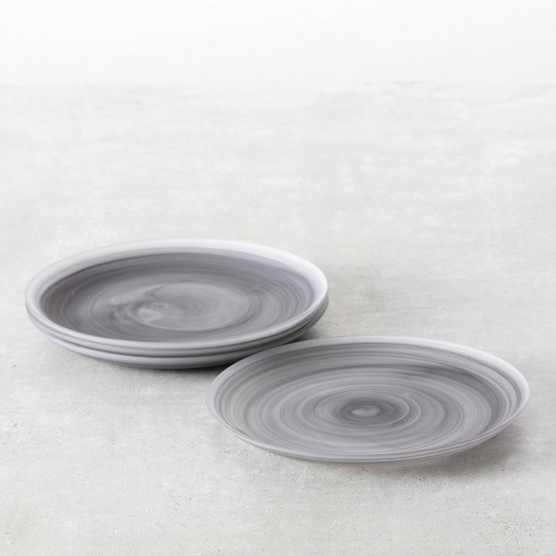 Fortessa La Jolla Series 2600.GREY.01 Dinner Plate, 10-1/2 in Dia, Glass, Gray, Frosted - 2