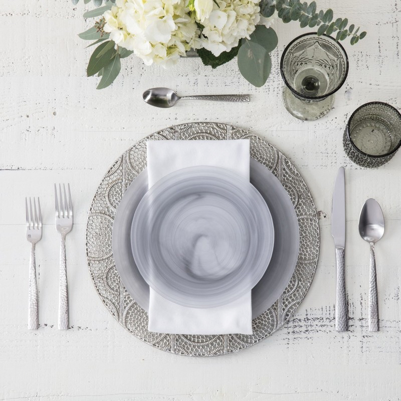 Fortessa La Jolla Series 2600.GREY.01 Dinner Plate, 10-1/2 in Dia, Glass, Gray, Frosted - 3