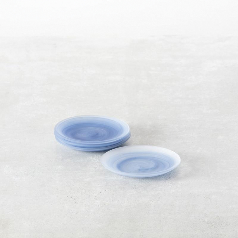 Fortessa La Jolla Series 2600.INK.05 Bread Plate, 6-1/4 in Dia, Glass, Ink Blue, Frosted - 2