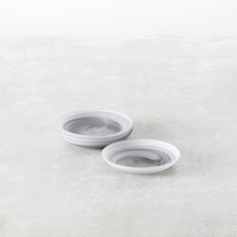 Fortessa La Jolla Series 2600.GREY.05 Bread Plate, 6-1/4 in Dia, Glass, Gray, Frosted - 2