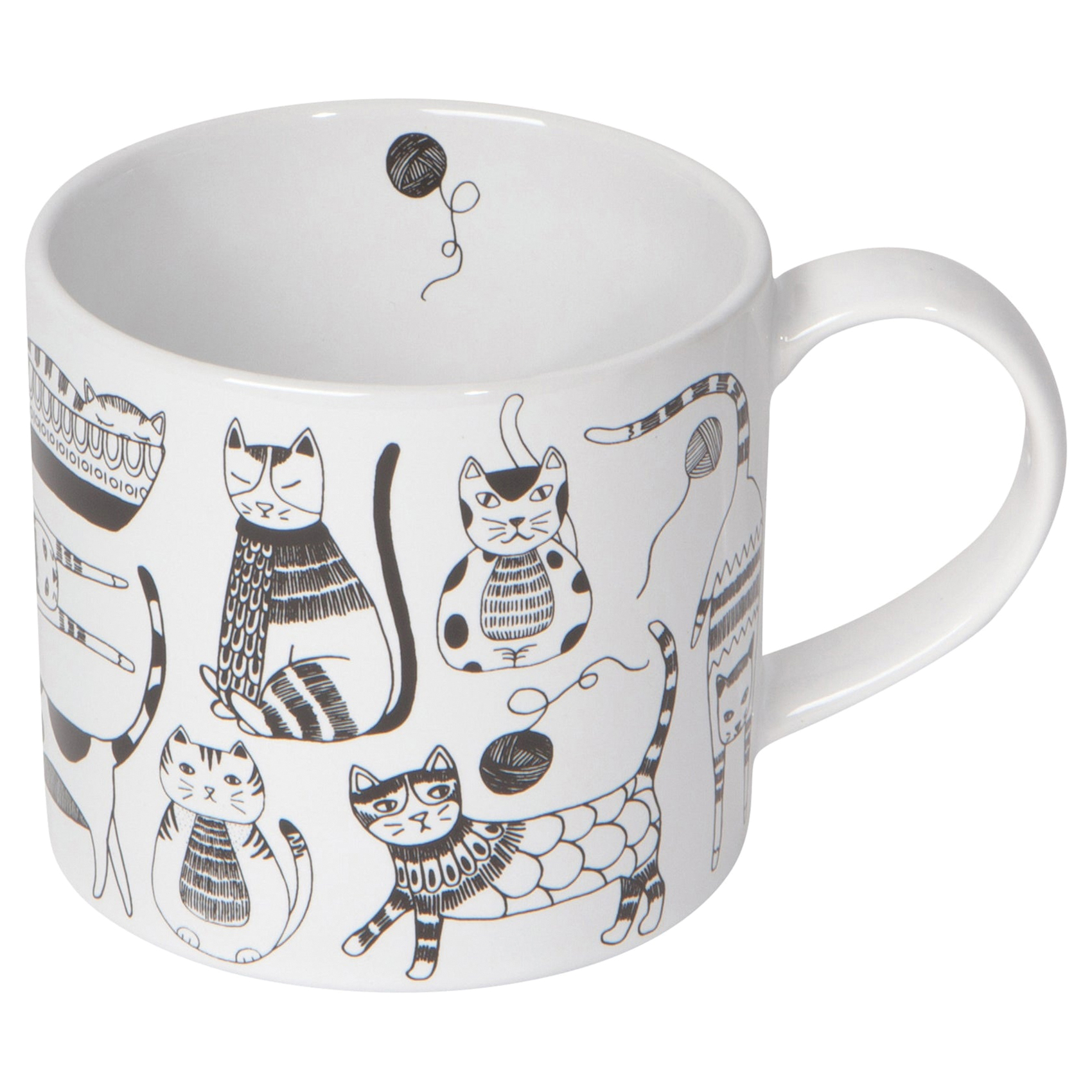Danica Jubilee L04019 Mug, 14 oz, Stoneware, Black/White - 2