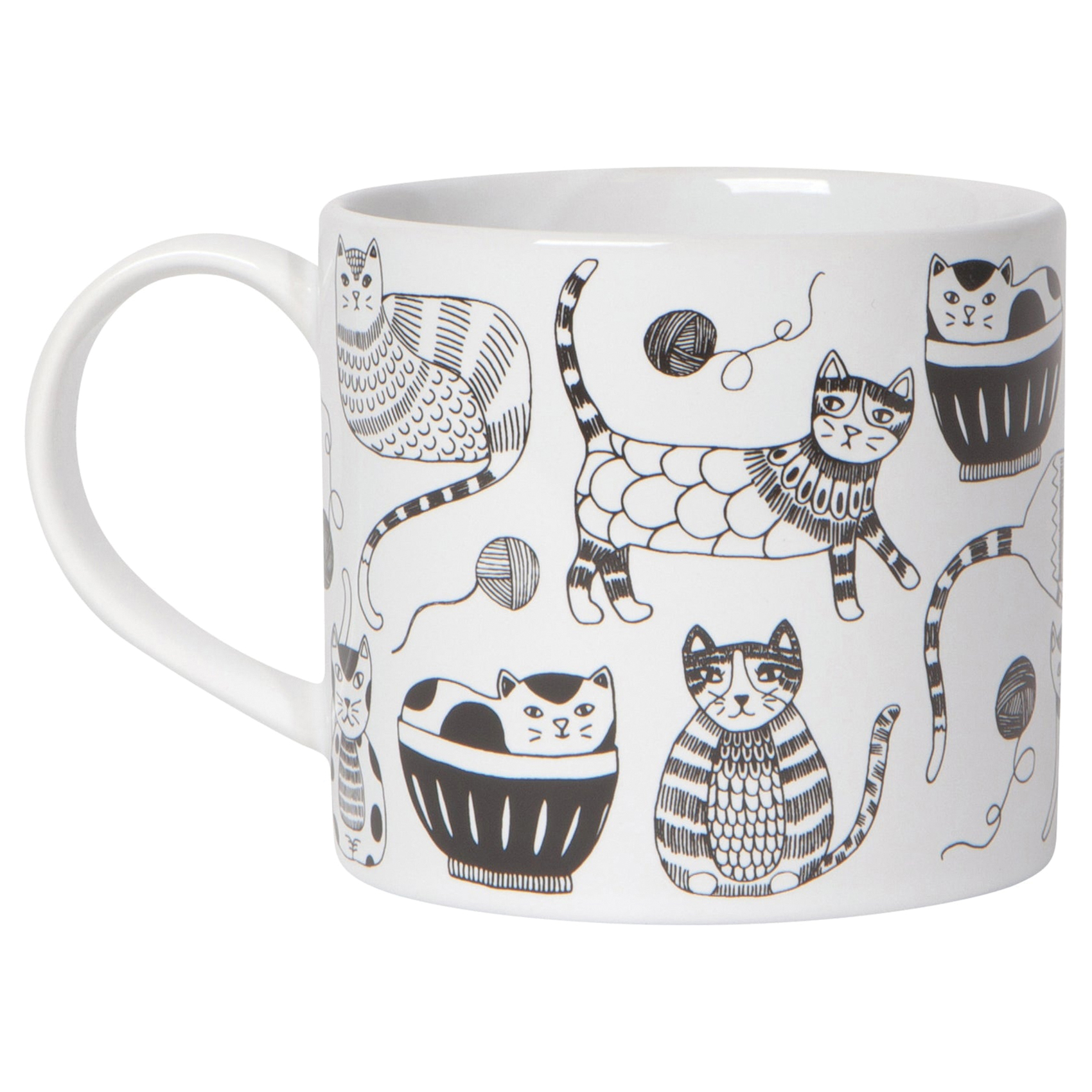 Danica Jubilee L04019 Mug, 14 oz, Stoneware, Black/White - 3