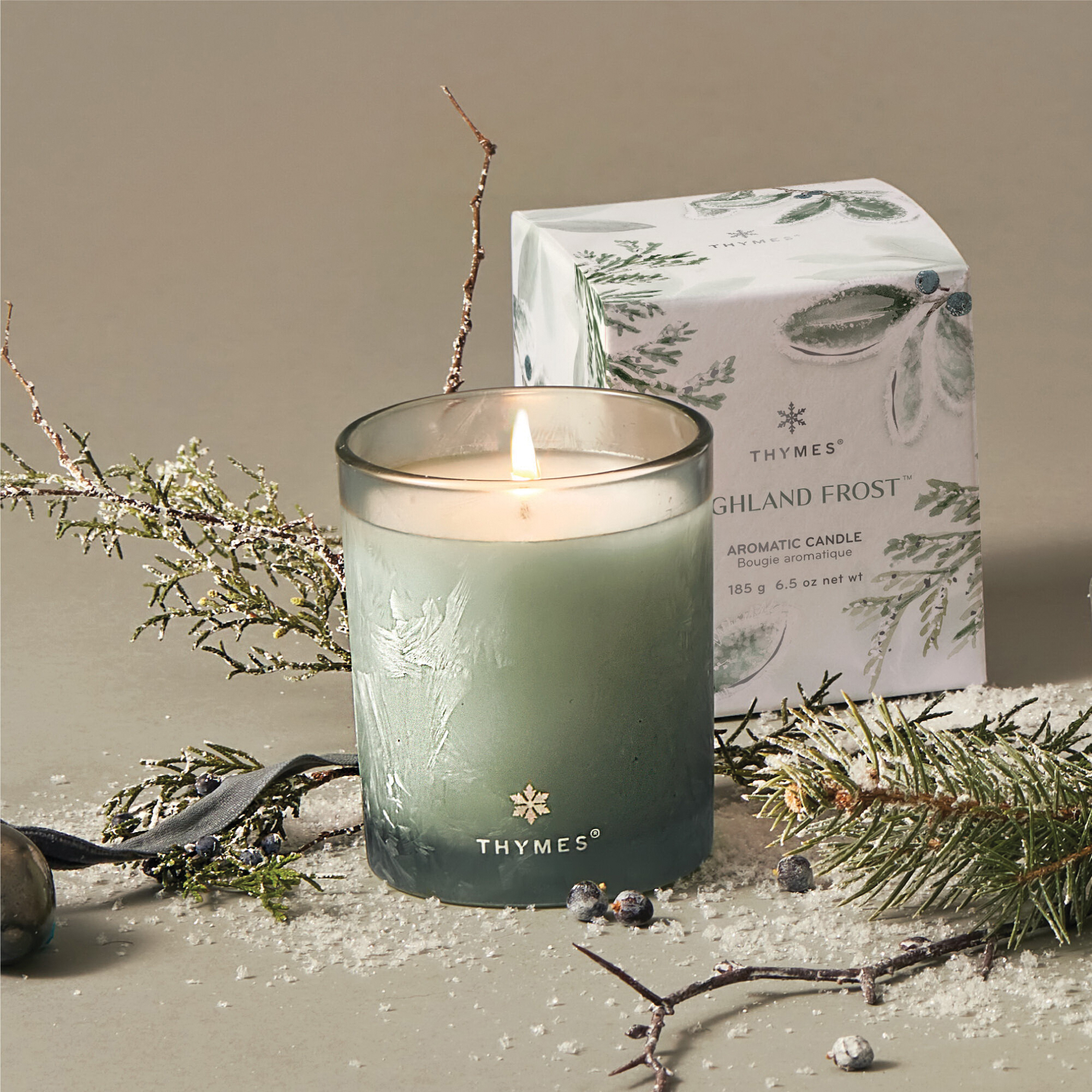 Thymes TH39407141500 Candle, 6.5 oz, Highland Frost - 4