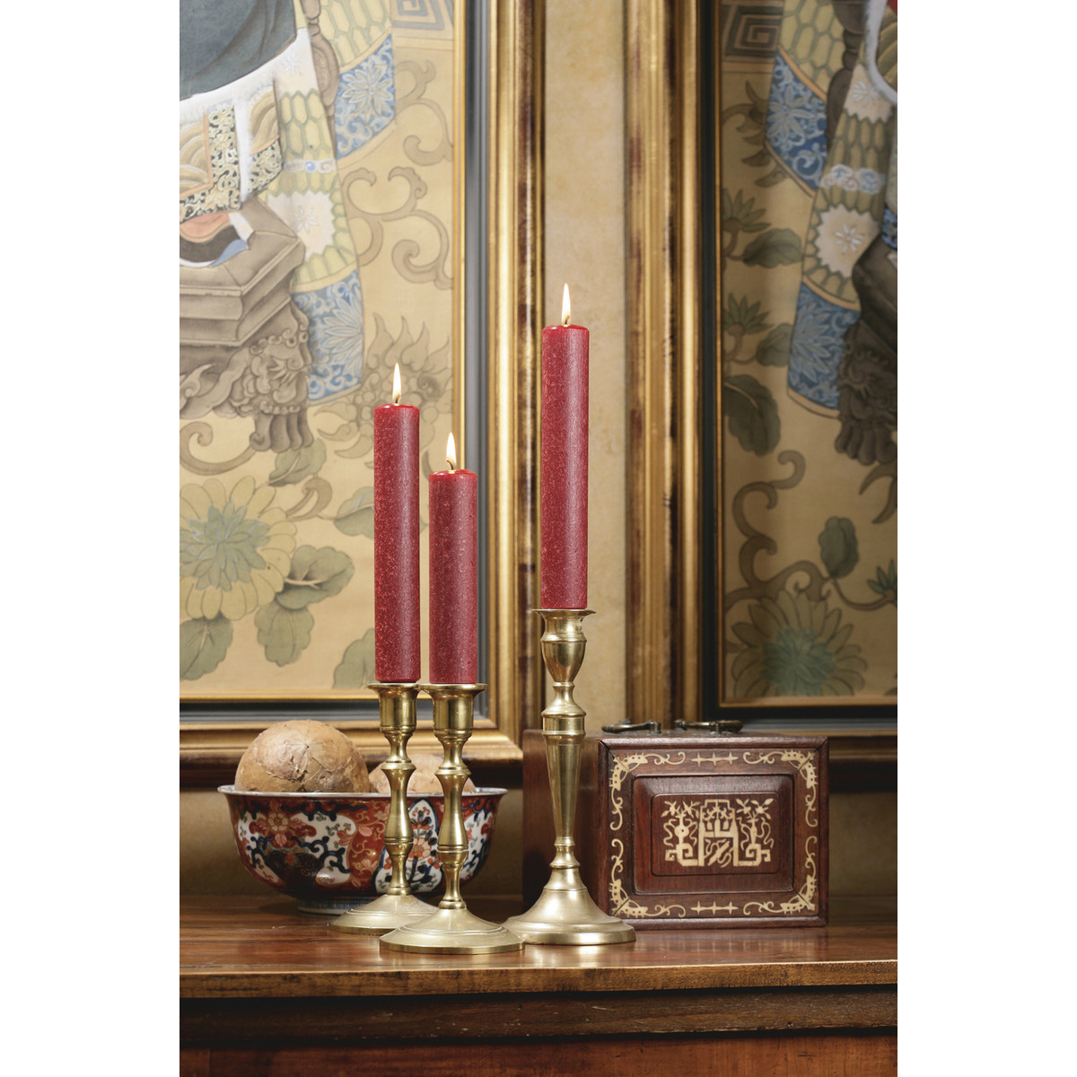 Root Timberline 51978 Dinner Candle, Weathered Tree Bark, 22.5 hr, Garnet - 4