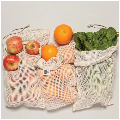 Now Designs by Danica Le Marche Series 3023003 Produce Bag Set, 14 in L, 12 in W, Cotton, Natural - 2