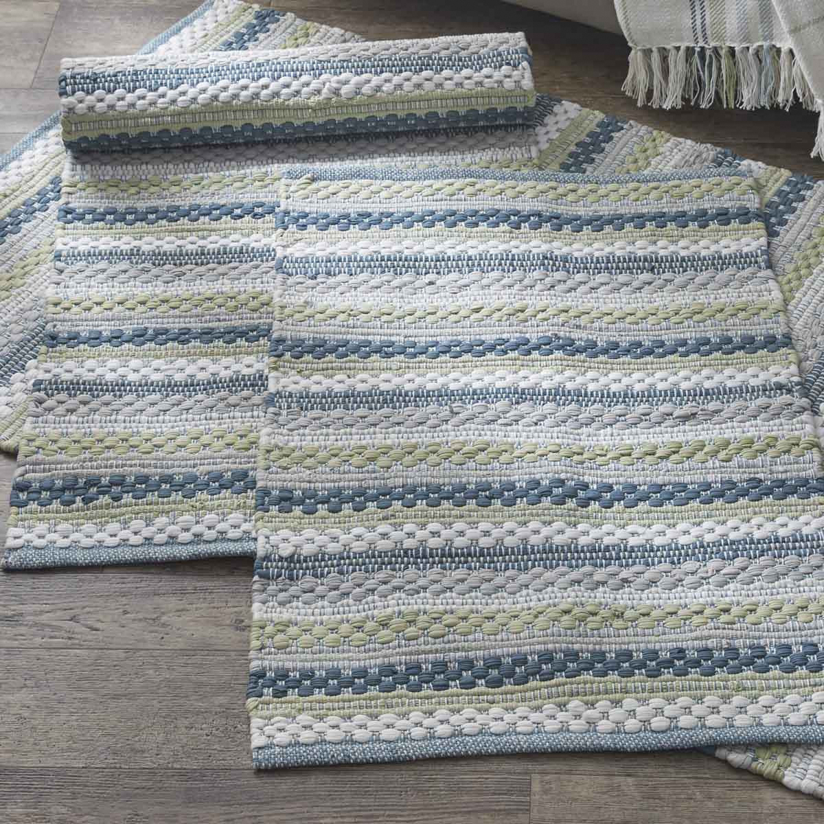 Park Designs 271-25 Rug, 3 ft L, 2 ft W, Rectangular, Dew Drop Rag Pattern, Cotton Rug - 2