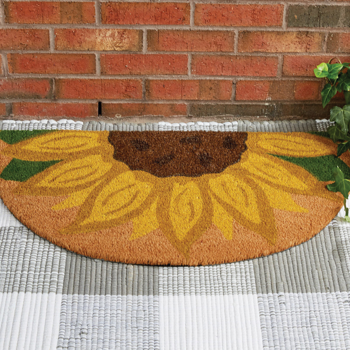 Park Designs 4963-200 Door Mat, 32 in L, 17 in W, Backyard Beauties Pattern, Natural Fiber Surface - 2