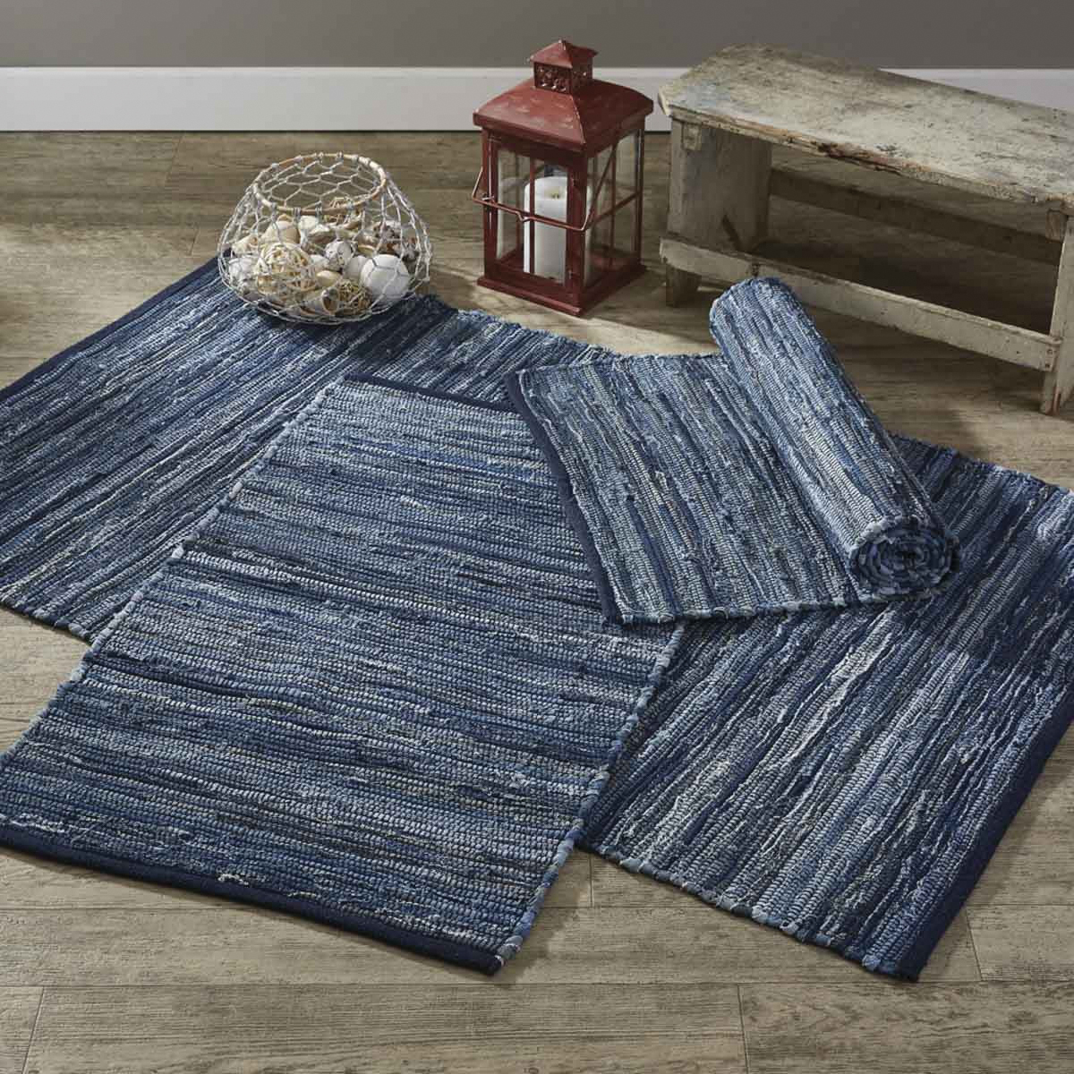 Park Designs 527-25 Rug, 3 ft L, 2 ft W, Indigo Chindi Pattern - 2