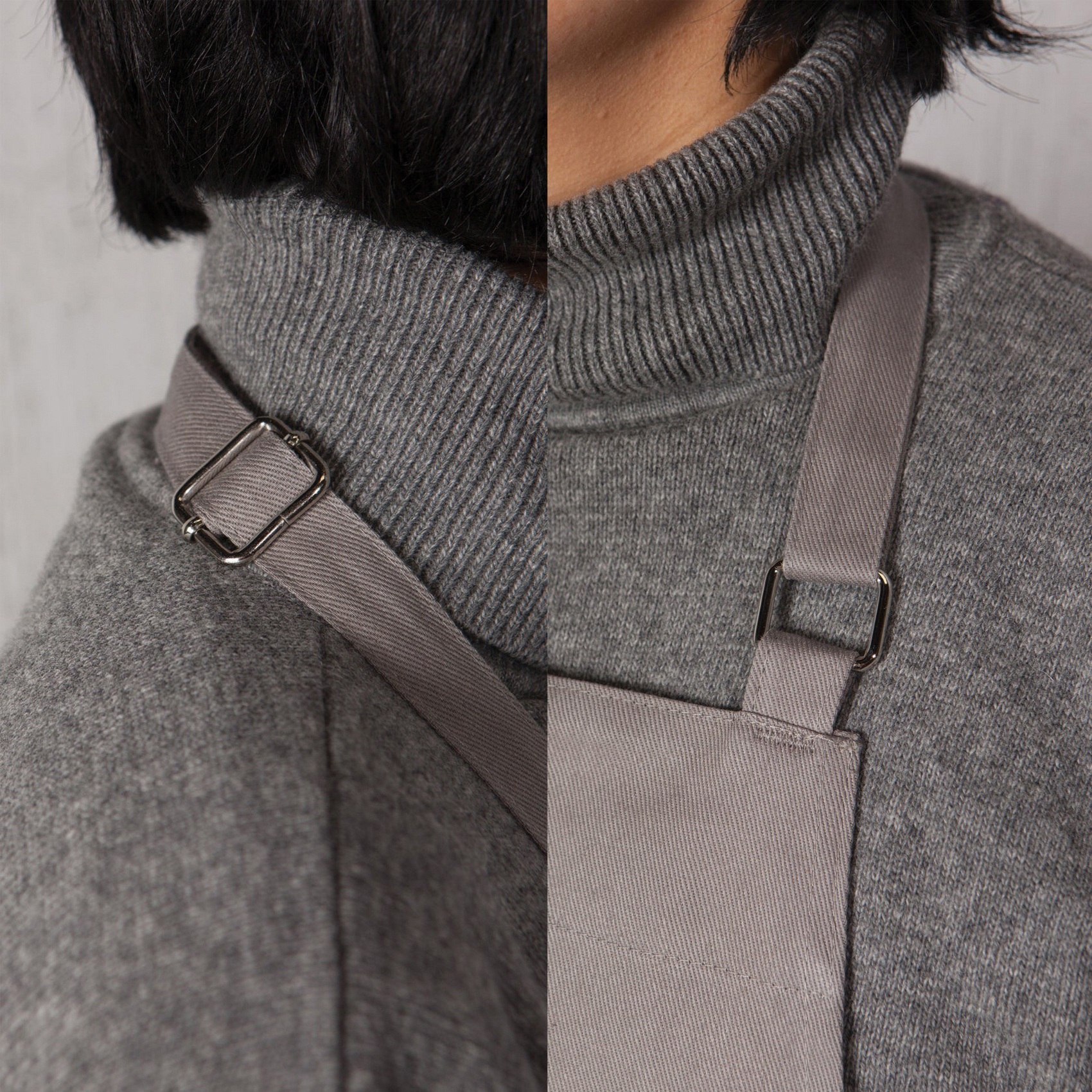Now Designs by Danica London Gray Series 2500422 Chef's Apron, Cotton, 28 in Chest, 32 in L - 2