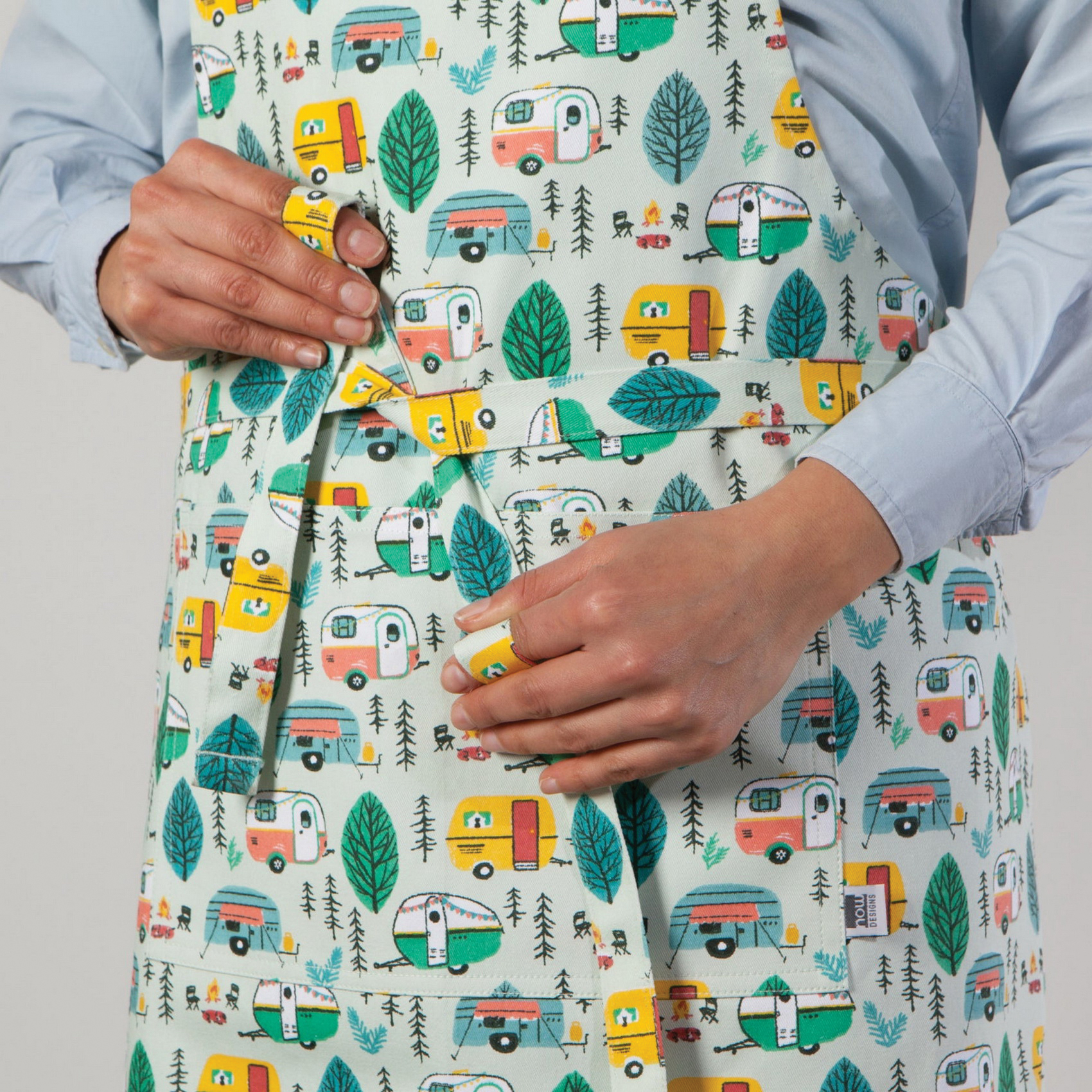 Now Designs by Danica Happy Camper Series 2500154 Chef's Apron, Cotton, 28 in Chest, 32 in L - 3