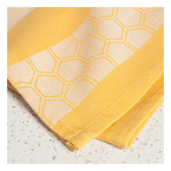 Now Designs by Danica Bee Kind Series 2180032 Honeybee Jacquard Dishtowel, 28 in L, 18 in W, Cotton - 2