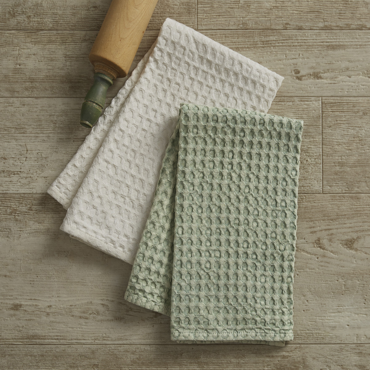 Split P 5224-010NT Waffle Weave Towel, 26 in L, 18 in W, Natural - 2