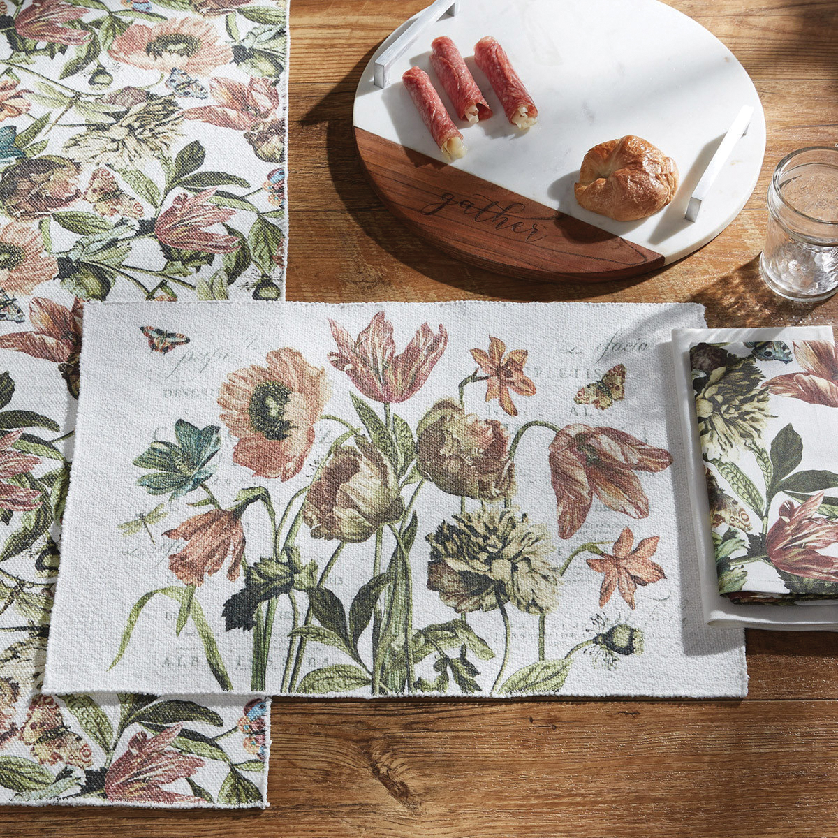 Park Designs 3991-020 Antiquarian Blooms Napkin, 18 in L, 18 in W - 2