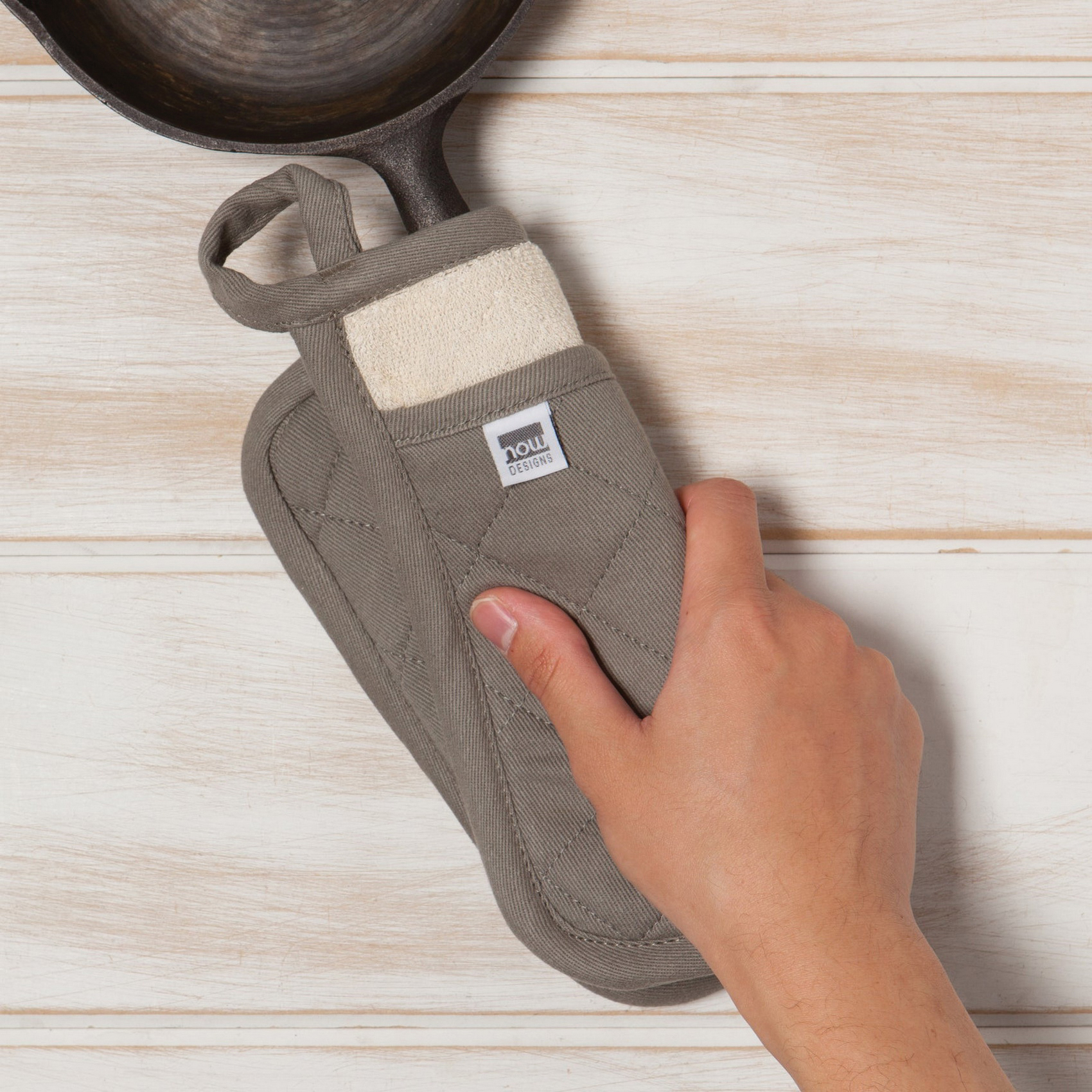 Now Designs by Danica London Gray Series 506422 Pot Holder, Cotton, Gray - 3