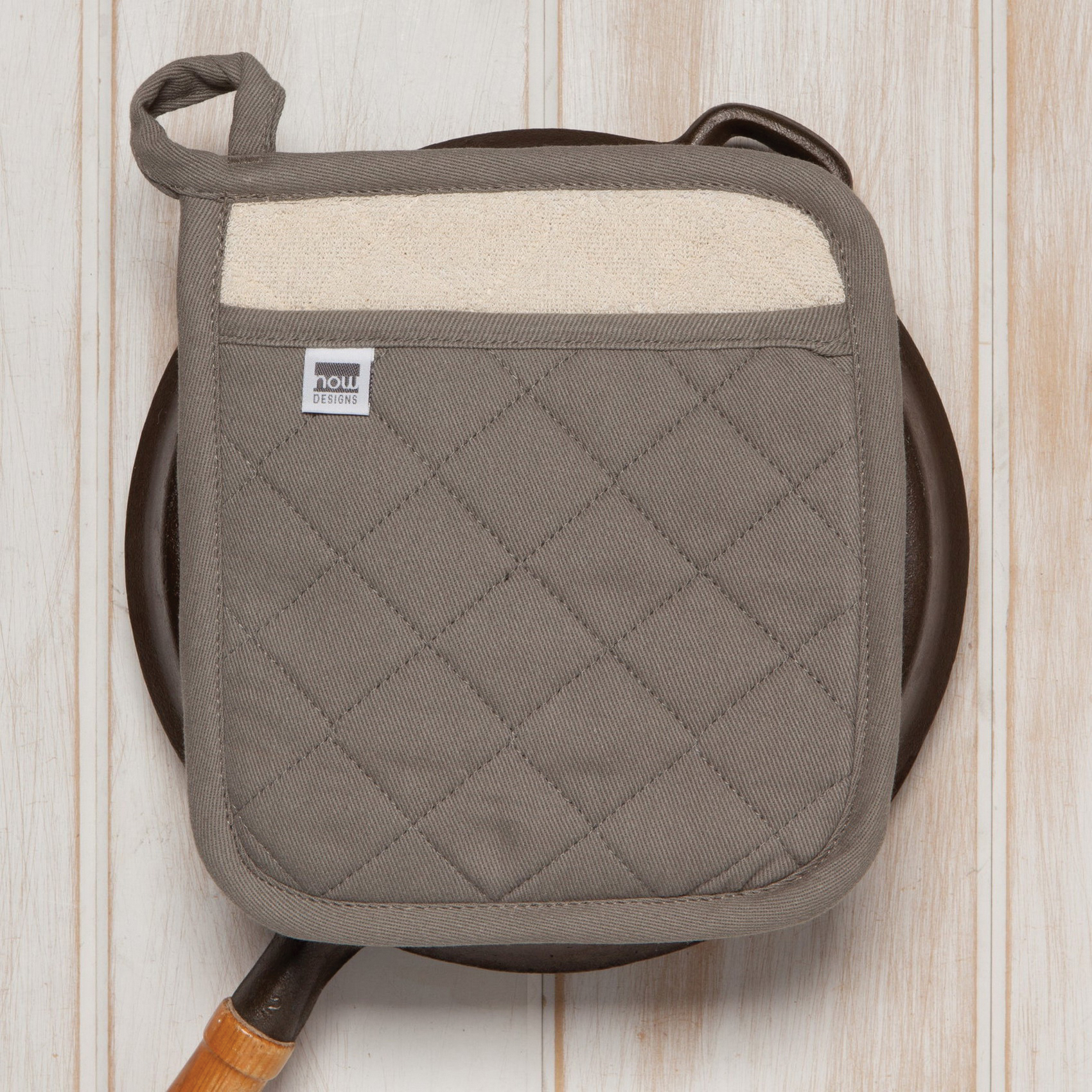 Now Designs by Danica London Gray Series 506422 Pot Holder, Cotton, Gray - 4