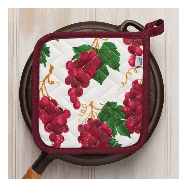 Now Designs by Danica Sommelier Grapes Series 505971 Basic Pot Holder, Cotton/Polyester - 3