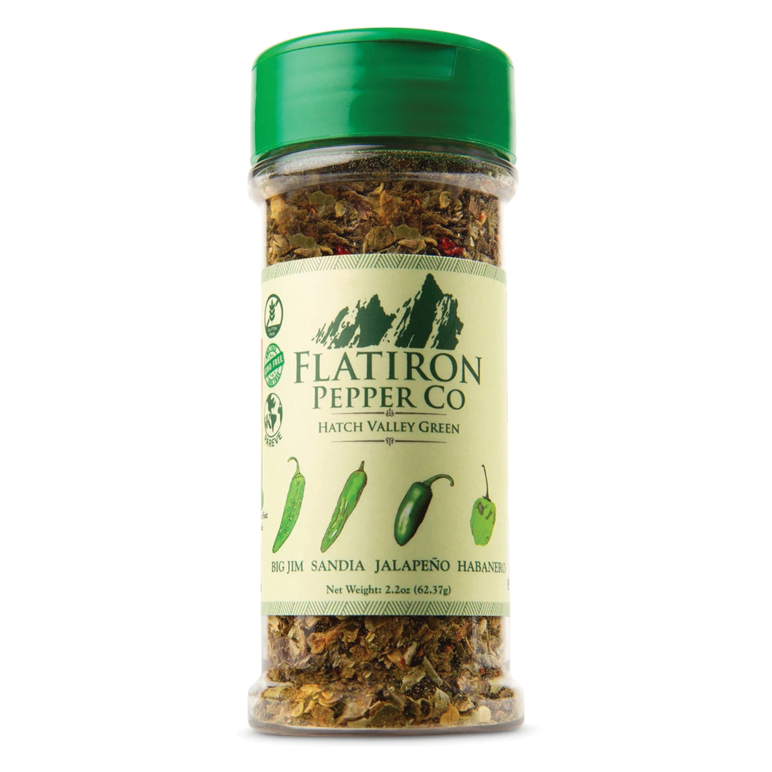 Flatiron Pepper Co 101HatchVG Hatch Valley Green Seasoning, Chile Pepper, 1.7 oz, Bottle - 3
