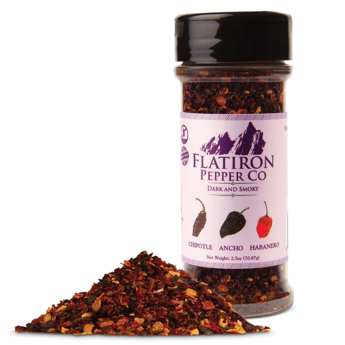 Flatiron Pepper Co 101Dark&Smoky Dark and Smoky Seasoning, Chile Pepper, 2.3 oz, Bottle - 1