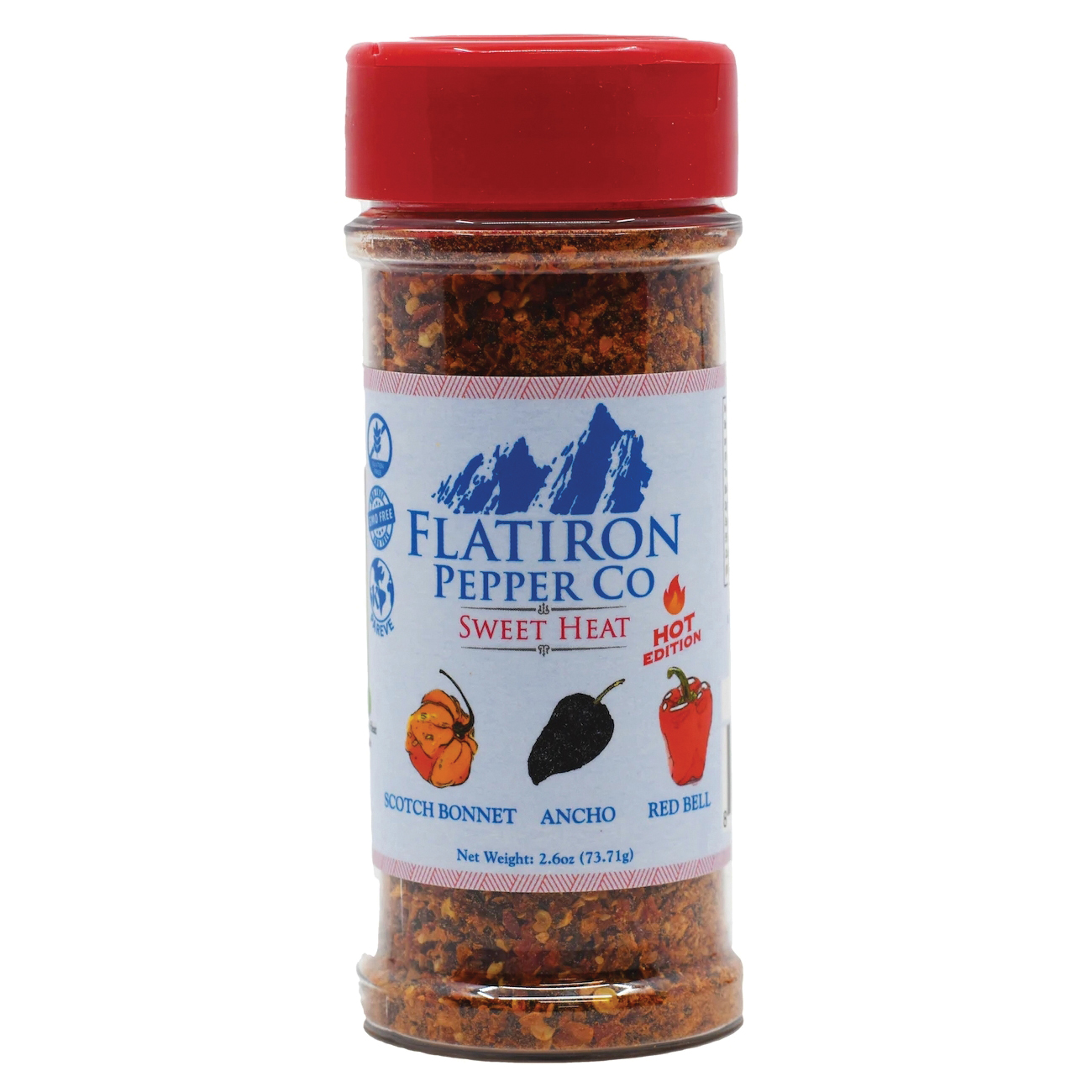 Flatiron Pepper Co 101SweetHeat Sweet Heat Seasoning, Chile Pepper, 2.3 oz, Bottle - 2