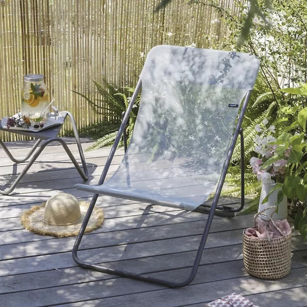 Lafuma LFM5170-8556 Outdoor Folding Chair Set, 24 in W, 38 in D, 33 in H, 310 lb, Batyline Fabric Seat, Steel Frame - 3