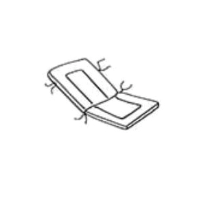 Classic Cushions & Umbrellas C-317D-C5402 Euro Style Chair Pad, 19 in L, 36 in W, 2-1/2 in H, Polyester Fill, Granite - 2