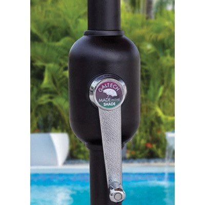 Galtech DELUXE Series 737RC5487B Auto-Tilt Umbrella, 96 in H, 9 ft W Canopy, Octagonal Canopy, Aluminum Frame - 2