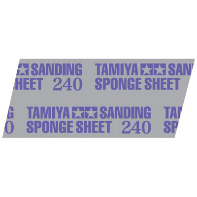 Tamiya 87162 Sanding Sponge Sheet, 140 mm L, 114 mm W, 240 Grit, Aluminum Oxide Abrasive - 5