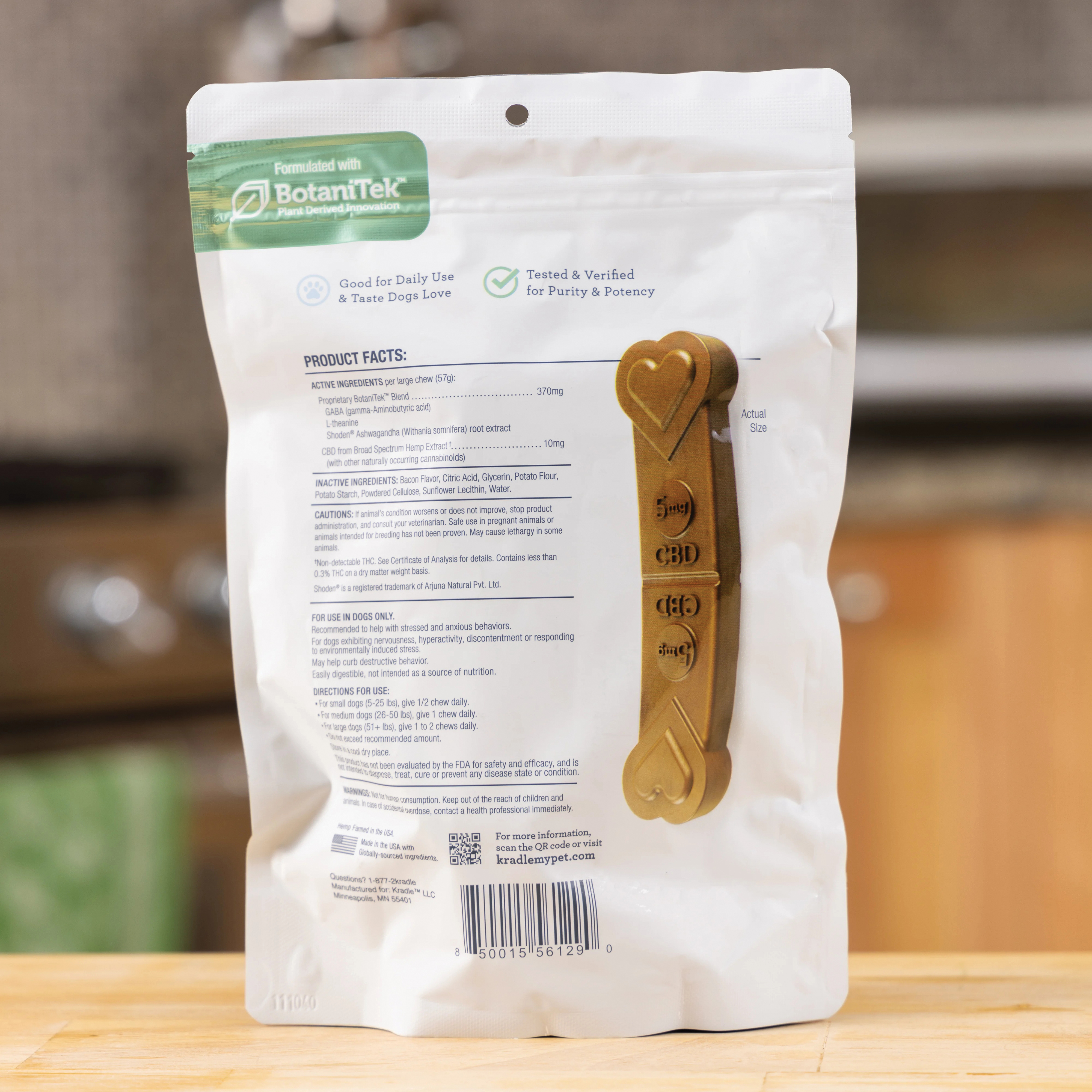 Kradle KXP-LG06-001 Dog Chew, Bacon, All - 2