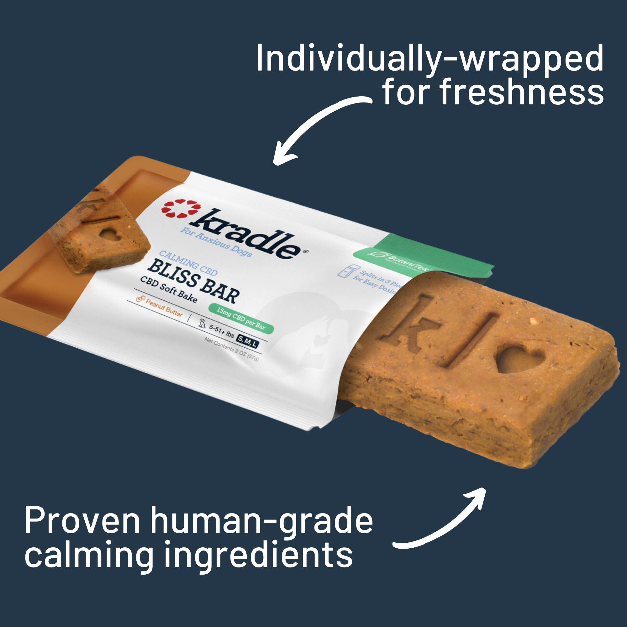 Kradle KBN-LG02-001 Dog Chew, Peanut Butter, All - 3