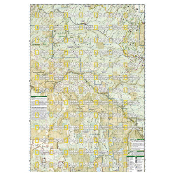 National Geographic TI00000146 Uncompahgre Plateau South Map, 37-3/4 in L, 25-1/2 in W - 3