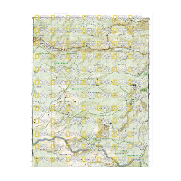 National Geographic TI00000112 Poudre River, Cameron Pass Map, 32 in L, 22 in W - 3