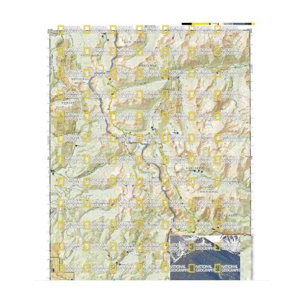 National Geographic TI00000130 Salida, St. Elmo, Mount Shavano Map, 32 in L, 22 in W - 2