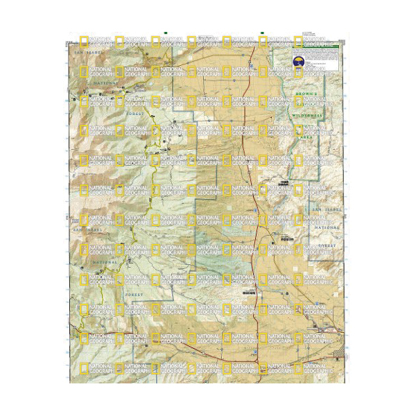 National Geographic TI00000130 Salida, St. Elmo, Mount Shavano Map, 32 in L, 22 in W - 3
