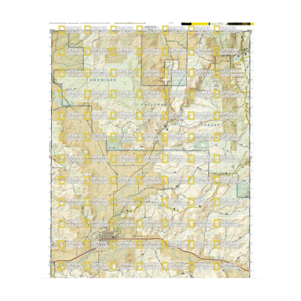 National Geographic TI00000132 Gunnison, Pitkin Map, 32 in L, 22 in W - 2