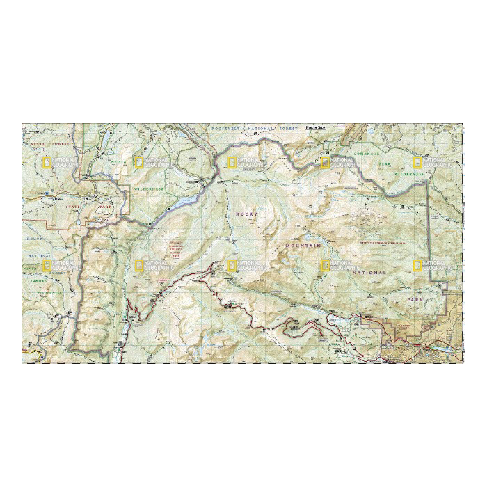 National Geographic TI00000200 Rocky Mountain National Park Map, 37-3/4 in L, 25-1/2 in W - 2