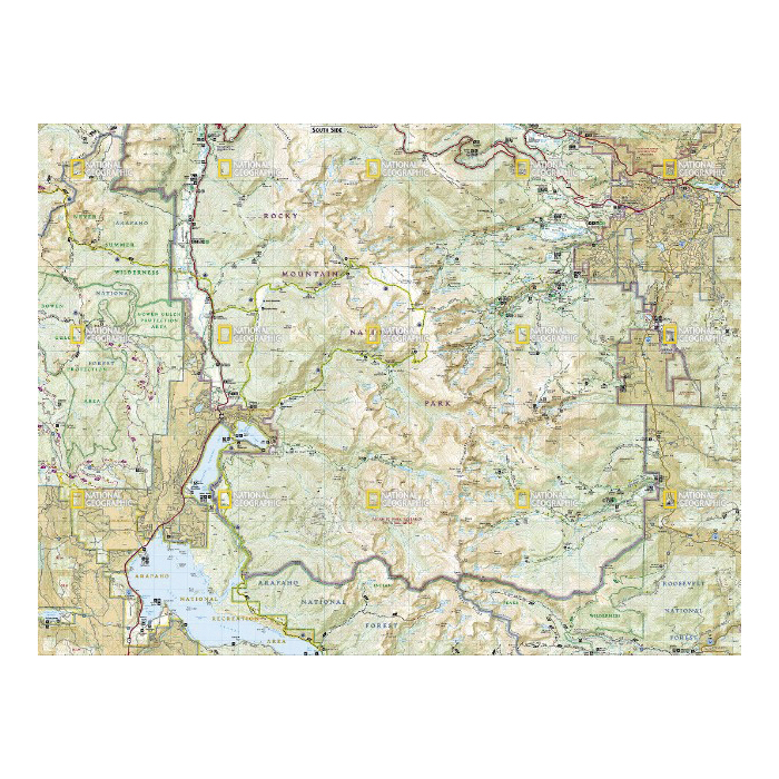 National Geographic TI00000200 Rocky Mountain National Park Map, 37-3/4 in L, 25-1/2 in W - 3