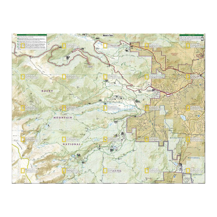 National Geographic TI00000301 Longs Peak National Park Map, 32 in L, 22 in W - 2