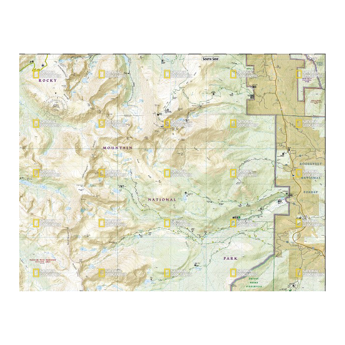 National Geographic TI00000301 Longs Peak National Park Map, 32 in L, 22 in W - 3