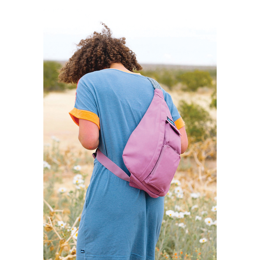 Kavu 923-2226 Rope Bag, Women's, Kavu Embroidery, 2-Main Compartment, Zipper, Cactus Flower - 5