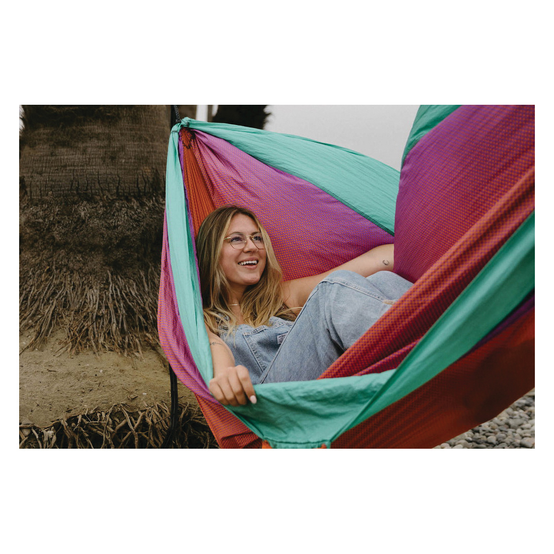 ENO DoubleNest Series DNP303 Hammock, 9 ft 6 in L, 6 ft 4 in W, 400 lb, Aluminum/Nylon, Fade/Seaglass - 3