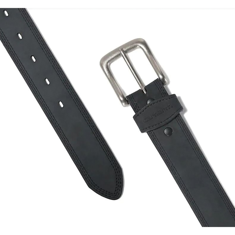 Carhartt A0005507-38 Detroit Belt, Men's, 38 in, Antique Silver, Leather, Black, Buckle - 3