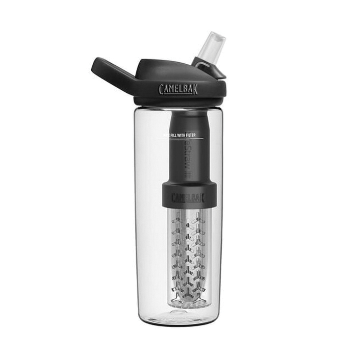 Camelbak Eddy + filtered by LifeStraw Series 2553101060 Water Bottle, 20 oz, Tritan, Clear - 3